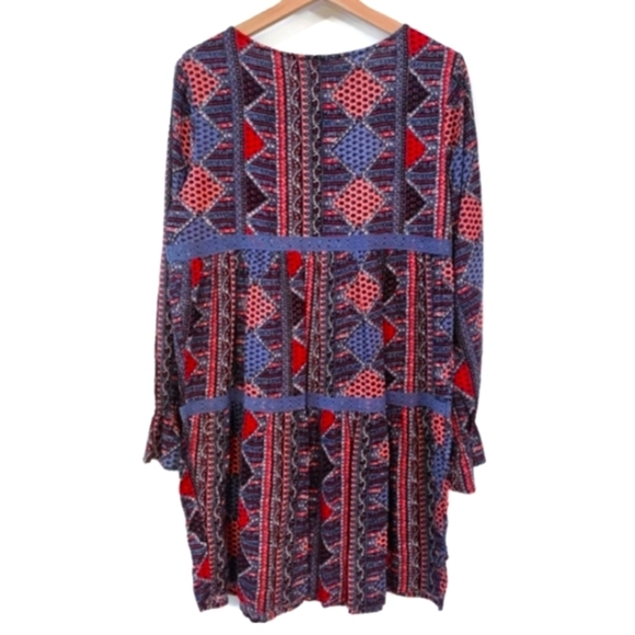 Roxy Sweetness Seas Dress Long Sleeve Tiered Size Small - Picture 2 of 5